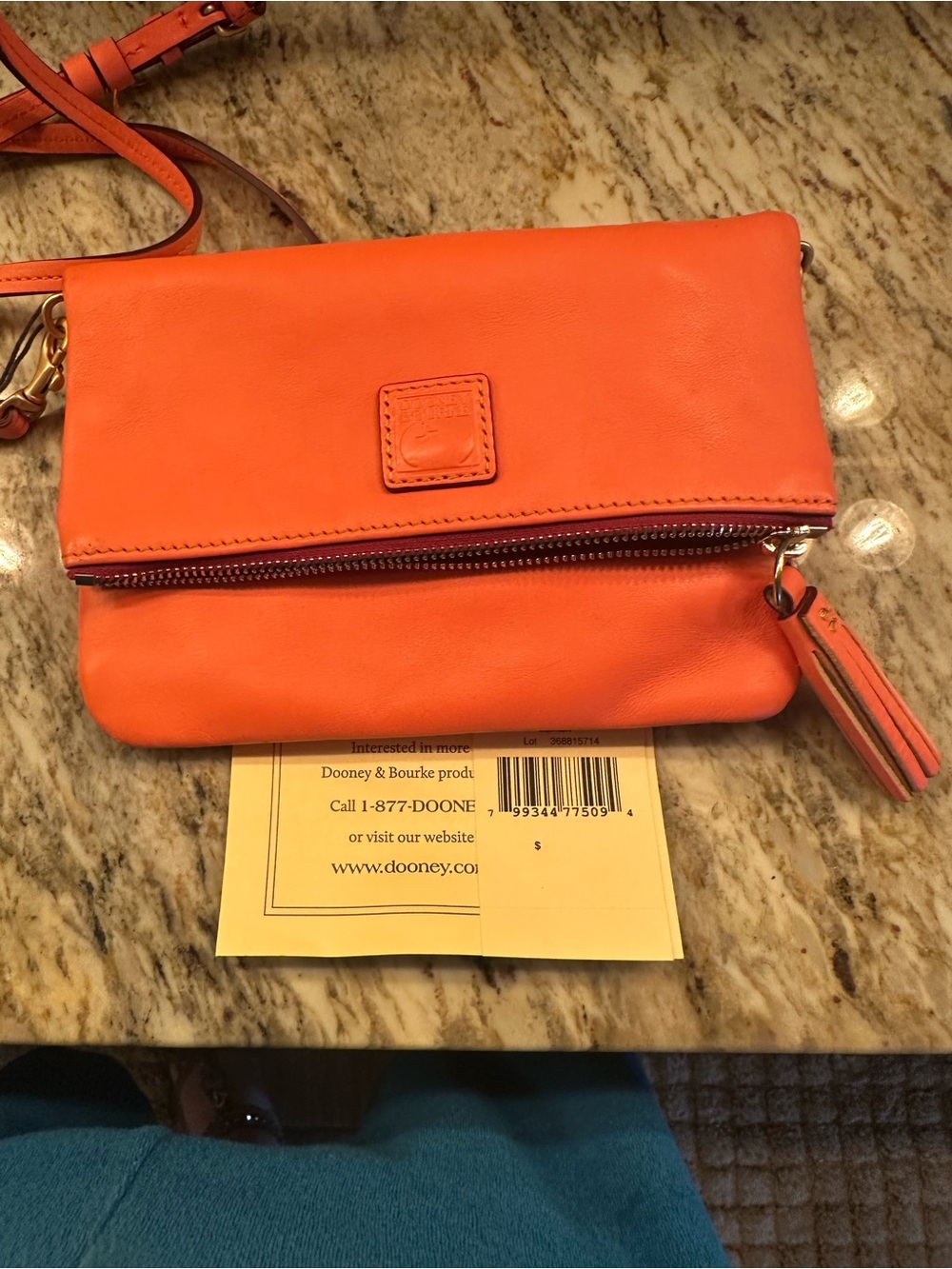 Dooney & Bourke Coral Leather Crossbody Clutch
